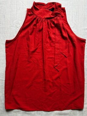Ann Taylor Sleeveless Tie-Neck Blouse